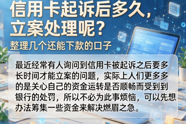 信用卡起诉后多久立案处理呢？整理几个还能下款的口子