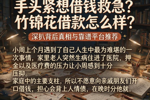 手头紧想借钱救急？竹锦花借款怎么样？深扒背后真相与靠谱平台推荐