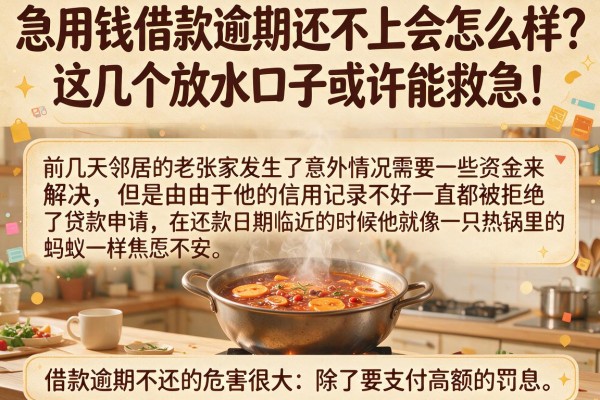 急用钱借款逾期还不上会怎么样？这几个放水口子或许能救急！