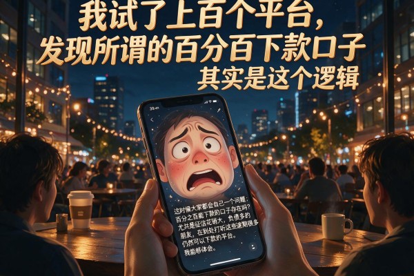 我试了上百个平台，发现所谓的百分百下款口子其实是这个逻辑