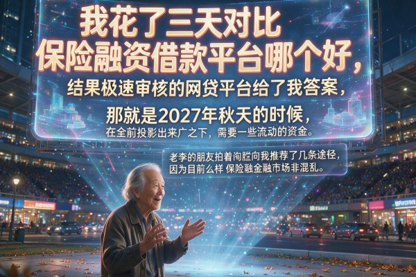 我花了三天对比保险融资借款平台哪个好，结果极速审核的网贷平台给了我答案
