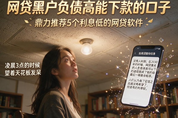 网贷黑户负债高能下款的口子，鼎力推荐5个利息低的网贷软件