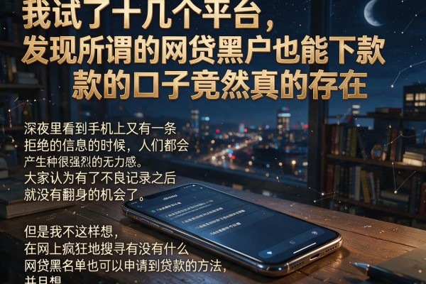 我试了十几个平台，发现所谓的网贷黑户也能下款的口子竟然真的存在