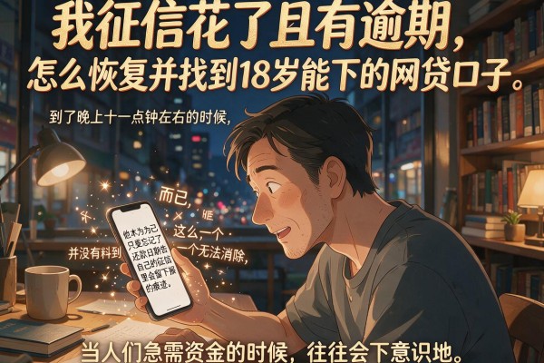 我征信花了且有逾期，怎么恢复并找到18岁能下的网贷口子