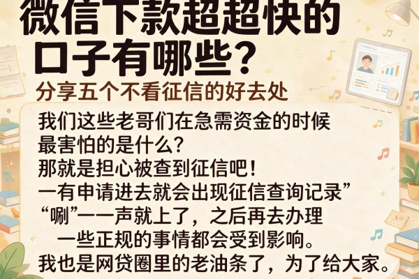 微信下款超快的口子有哪些？分享五个不看征信的好去处