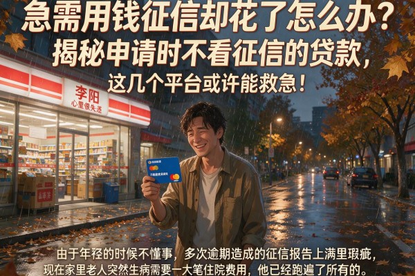 急需用钱征信却花了怎么办?揭秘申请时不看征信的贷款,这几个平台或许能救急!