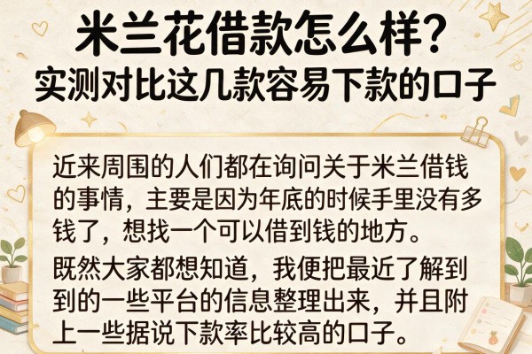 米兰花借款怎么样？实测对比这几款容易下款的口子