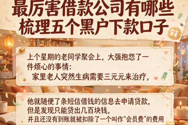 最厉害借款公司有哪些，梳理五个黑户下款口子