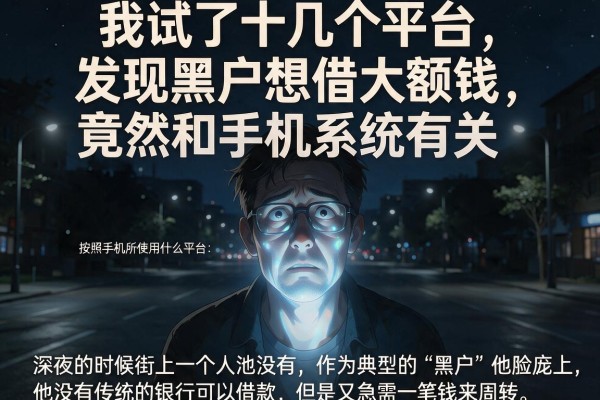 我试了十几个平台，发现黑户想借大额钱，竟然和手机系统有关