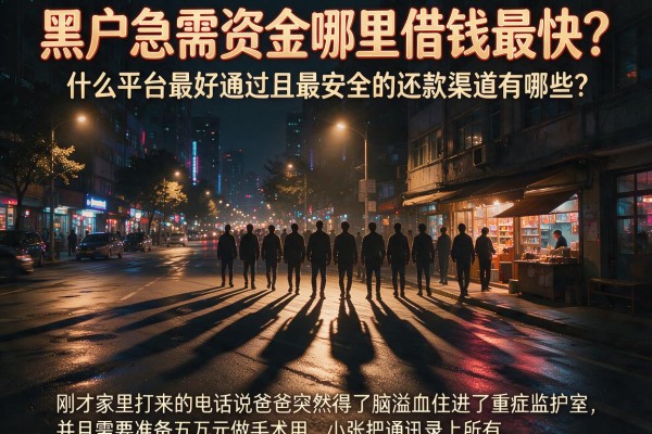 黑户急需资金哪里借钱最快？什么平台最好通过且最安全的还款渠道有哪些？