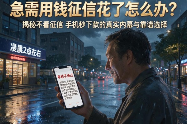 急需用钱征信花了怎么办？揭秘不看征信 手机秒下款的真实内幕与靠谱选择