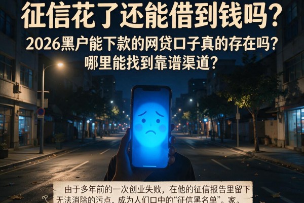 征信花了还能借到钱吗？2026黑户能下款的网贷口子真的存在吗？哪里能找到靠谱渠道？