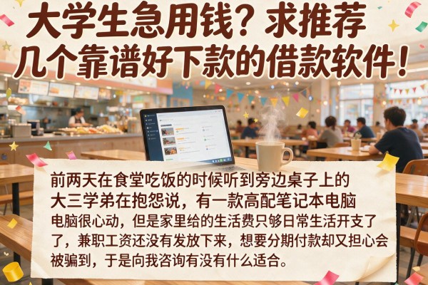 大学生急用钱？求推荐几个靠谱好下款的借款软件！