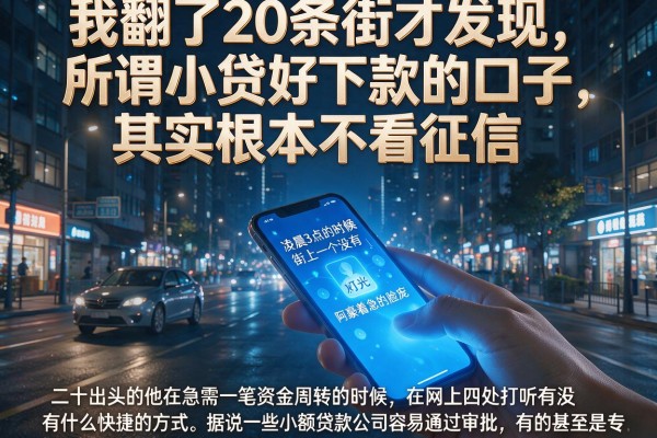 我翻了20条街才发现,所谓小贷好下款的口子,其实根本不看征信
