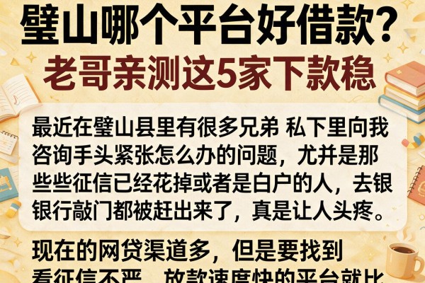璧山哪个平台好借款？老哥亲测这5家下款稳