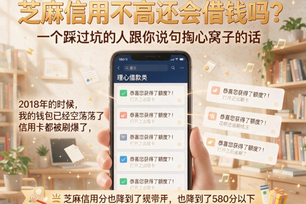 芝麻信用不高还会借钱吗？一个踩过坑的人跟你说句掏心窝子的话