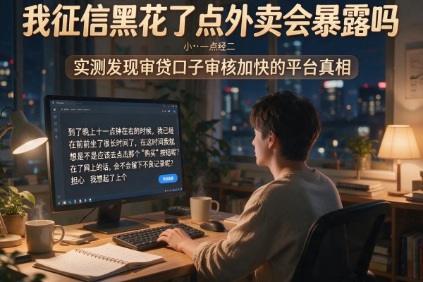 我征信黑花了点外卖会暴露吗，实测发现审贷口子审核加快的平台真相