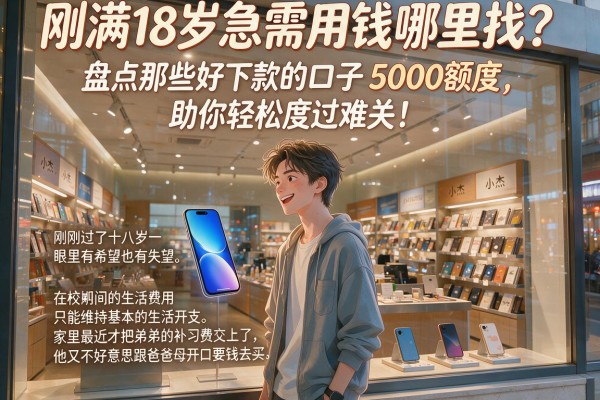 刚满18岁急需用钱哪里找？盘点那些好下款的口子5000额度，助你轻松度过难关！
