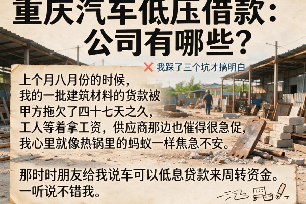 重庆汽车低压借款公司有哪些？我踩了三个坑才搞明白
