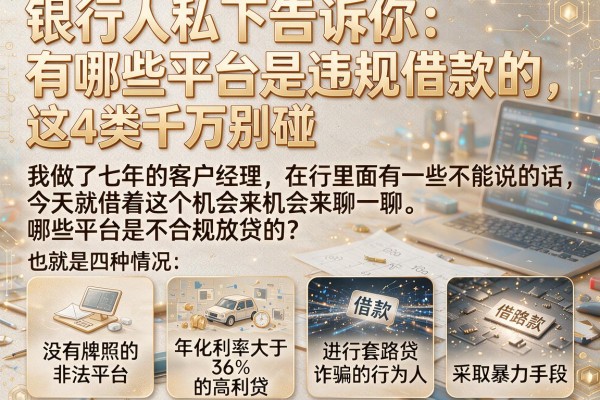 银行人私下告诉你：有哪些平台是违规借款的，这4类千万别碰