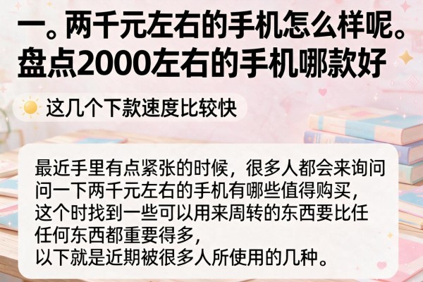 盘点2000左右的手机哪款好，这几个下款速度比较快