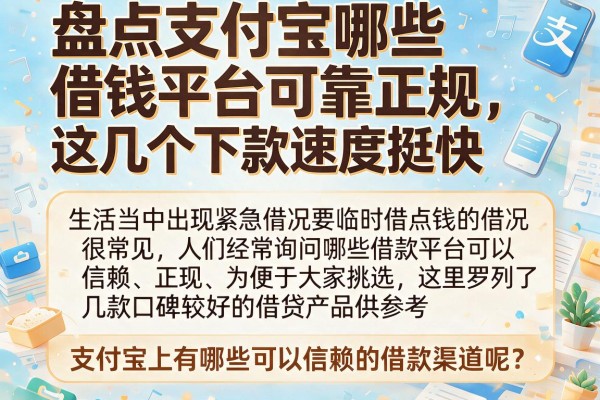 盘点支付宝哪些借钱平台可靠正规，这几个下款速度挺快