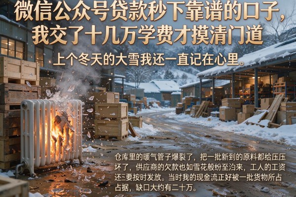 微信公众号贷款秒下靠谱的口子，我交了十几万学费才摸清门道