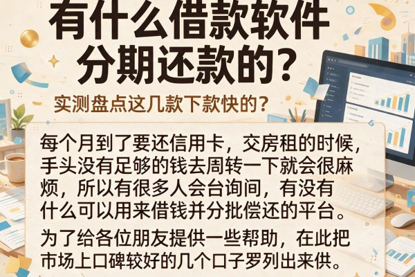 有什么借款软件分期还款的？实测盘点这几款下款快的
