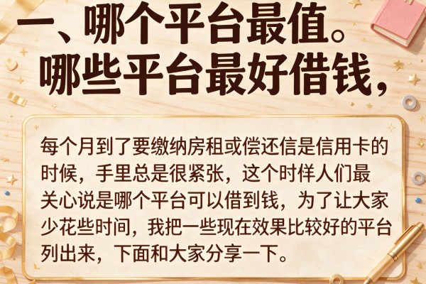 哪些平台最好借钱，详尽说明五个黑户也能借款的平台