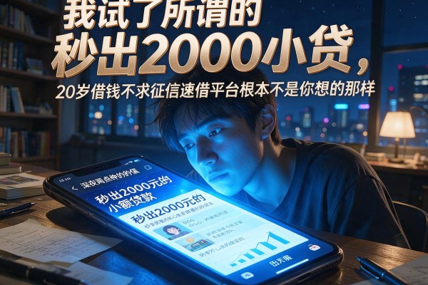 我试了所谓的秒出2000小贷，发现20岁借钱不求征信速借平台根本不是你想的那样