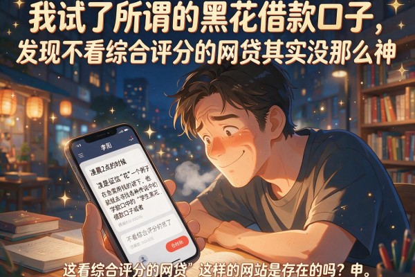 我试了所谓的黑花借款口子，发现不看综合评分的网贷其实没那么神