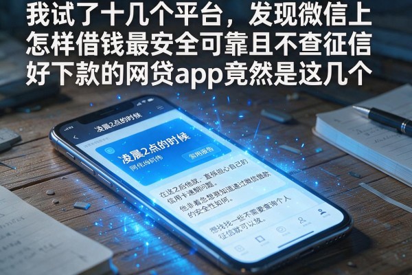 我试了十几个平台，发现微信上怎样借钱最安全可靠且不查征信好下款的网贷app竟然是这几个