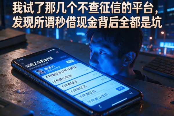 我试了那几个不查征信的平台,发现所谓秒借现金背后全是坑