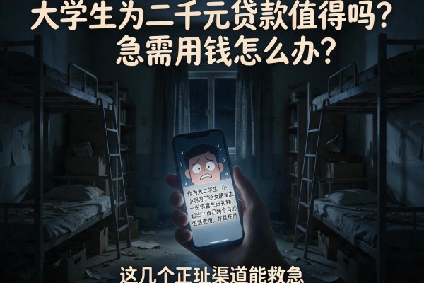 大学生为二千元贷款值得吗？急需用钱怎么办？这几个正规渠道能救急