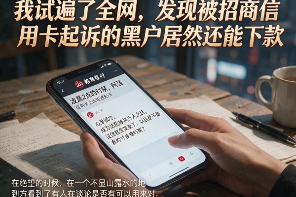 我试遍了全网，发现被招商信用卡起诉的黑户居然还能下款