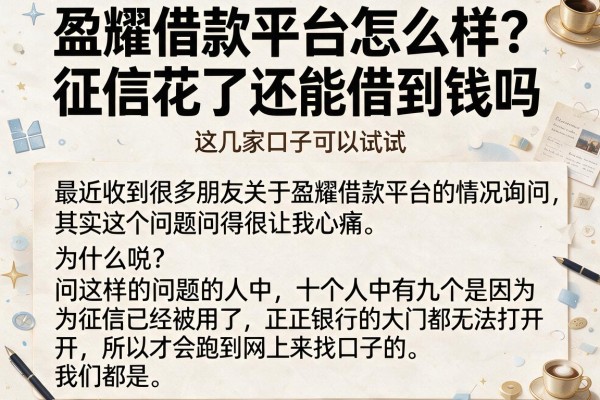 盈耀借款平台怎么样？征信花了还能借到钱吗，这几家口子可以试试