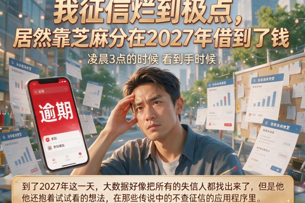 我征信烂到极点，居然靠芝麻分在2027年借到了钱
