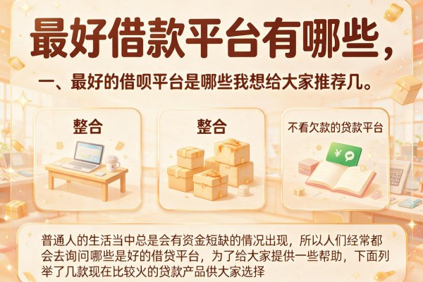 最好借款平台有哪些，整合五个不看欠款的贷款平台
