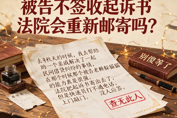 被告不签收起诉书法院会重新邮寄吗？别傻等了