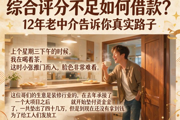 综合评分不足如何借款？12年老中介告诉你真实路子