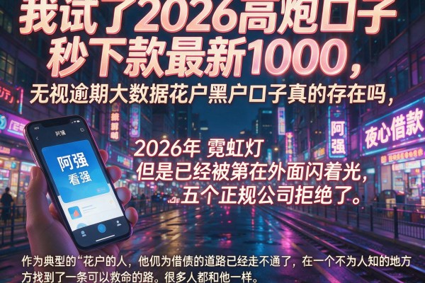 我试了2026高炮口子秒下款最新1000，无视逾期大数据花户黑户口子真的存在吗