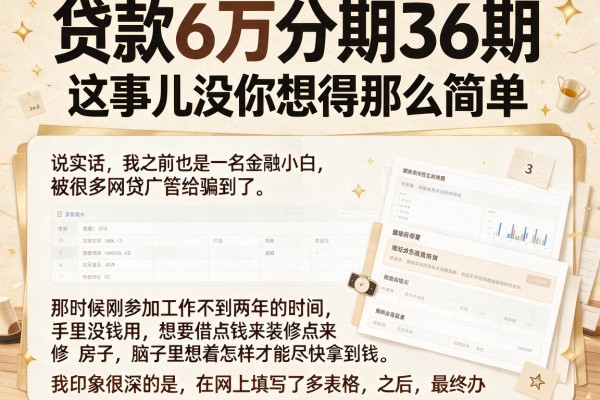 贷款6万分期36期，这事儿没你想得那么简单