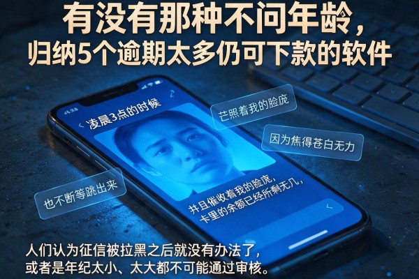 有没有那种不问年龄，归纳5个逾期太多仍可下款的软件
