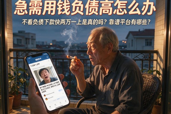急需用钱负债高怎么办?不看负债下款快两万一上是真的吗?靠谱平台有哪些?