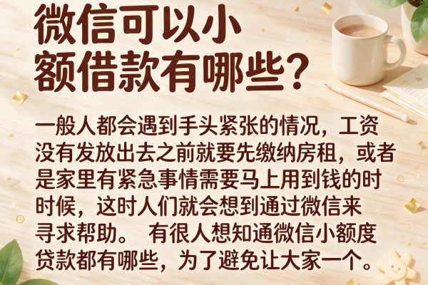 微信可以小额借款有哪些？整理了10个经常被人问起的口子