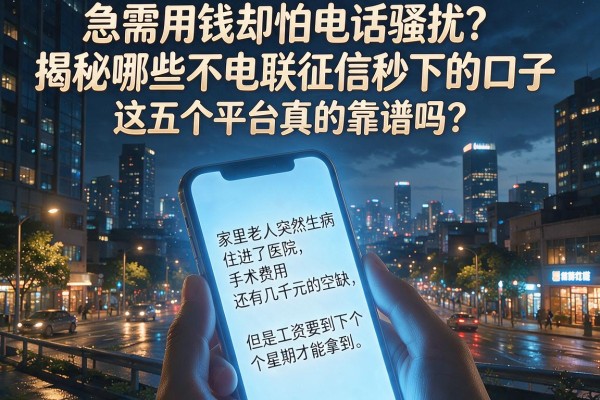 急需用钱却怕电话骚扰？揭秘哪些不电联征信秒下的口子，这五个平台真的靠谱吗？