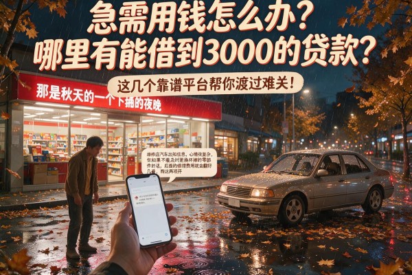 急需用钱怎么办?哪里有能借到3000的贷款?这几个靠谱平台帮你渡过难关!
