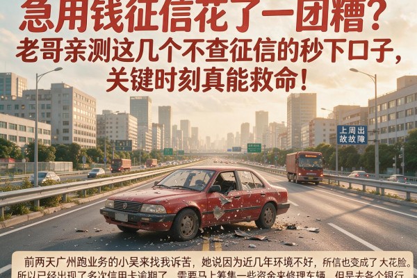 急用钱征信花了一团糟？老哥亲测这几个不查征信的秒下口子，关键时刻真能救命！