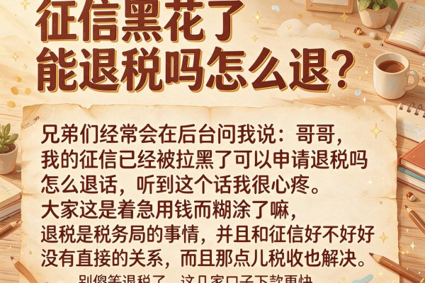征信黑花了能退税吗怎么退？别傻等退税了，这几家口子下款更快