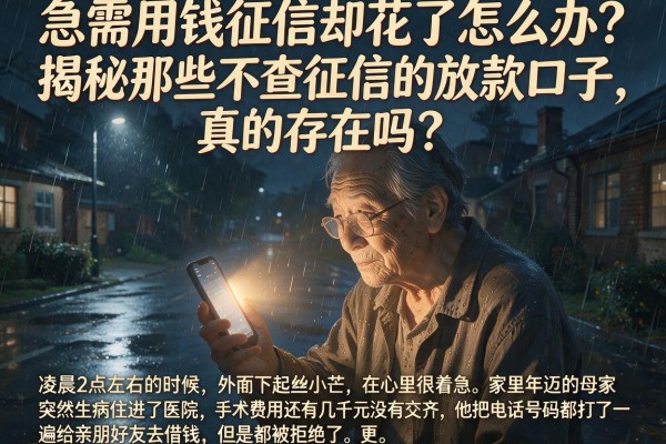 急需用钱征信却花了怎么办？揭秘那些不查征信的放款口子，真的存在吗？